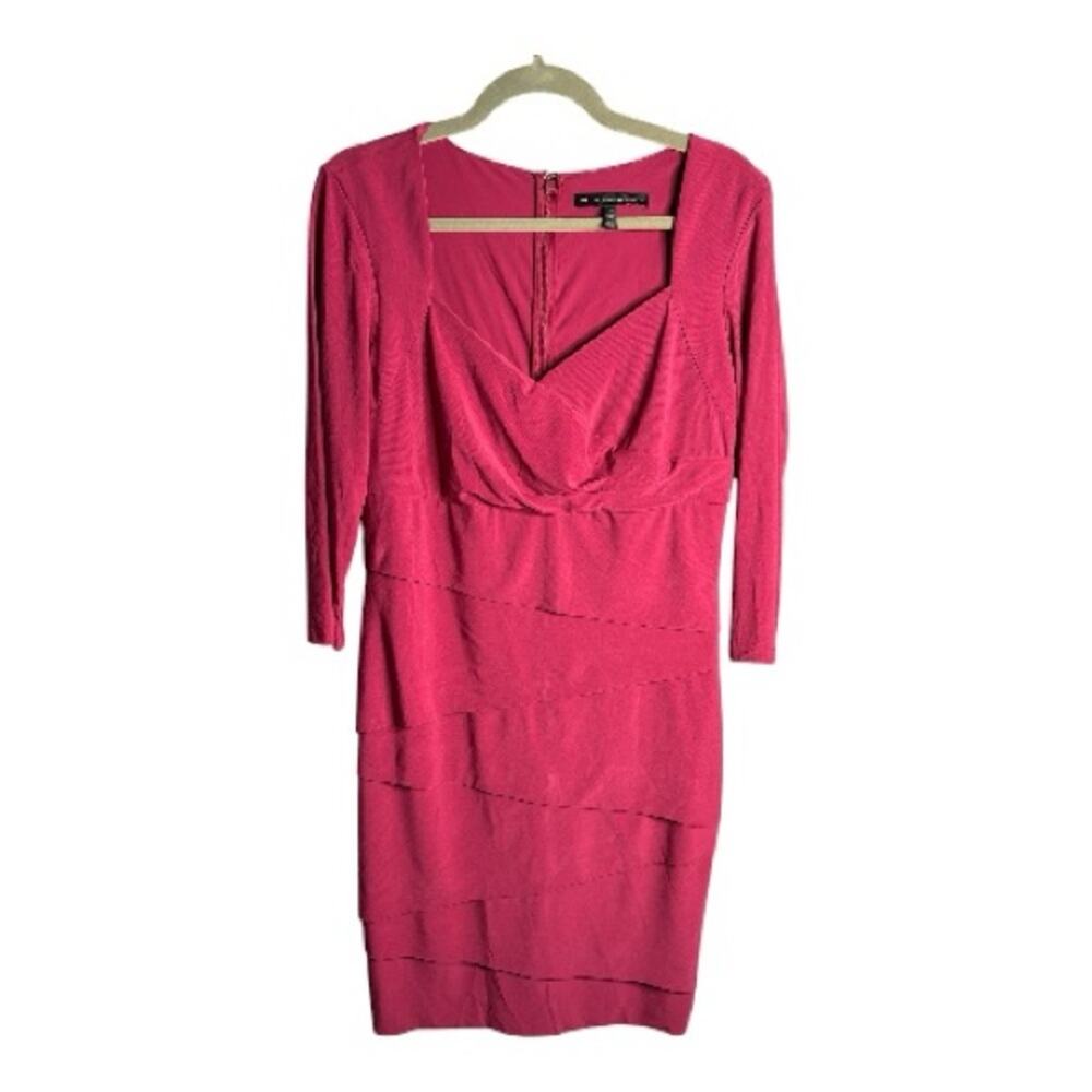 White House Black Market Rose Tiered Sweetheart Dress 12